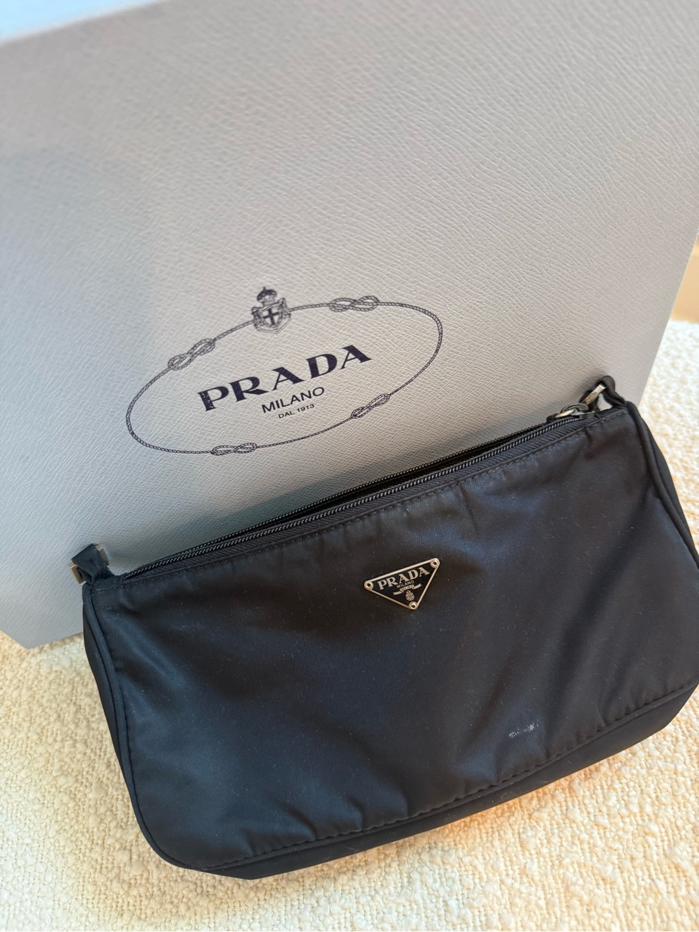 Vintage Prada Black Nylon Bag